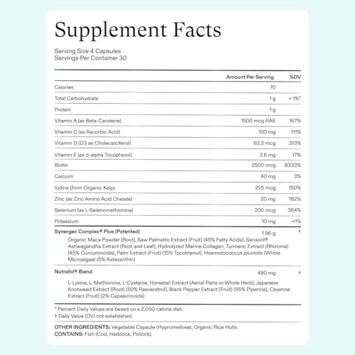 Nutrafol Women's Balance Hair Growth Supplements, Ages 45 and Up, Clinically Proven for Visibly Thicker Hair and Scalp Coverage, Dermatologist Recommended - 1 Month Supply-UPStoxs