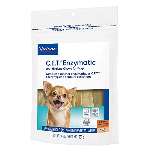 Virbac C.E.T. Enzymatic Oral Hygiene Chews for Dogs Beef 8.4 Ounces-UPStoxs