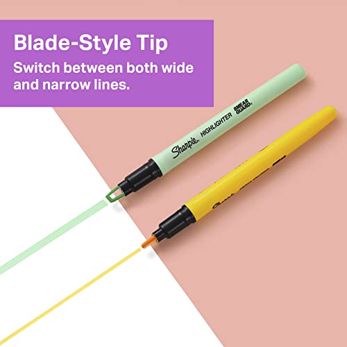 Sharpie Clear View Highlighter Sticks, Chisel Tip, Assorted Fluorescent, 8 Count-UPStoxs