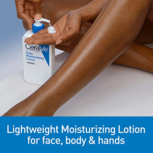 CeraVe Daily Moisturizing Lotion for Dry Skin | Body Lotion & Face Moisturizer with Hyaluronic Acid and Ceramides | Daily Moisturizer | Fragrance Free | Oil-Free | 19 Ounce-UPStoxs