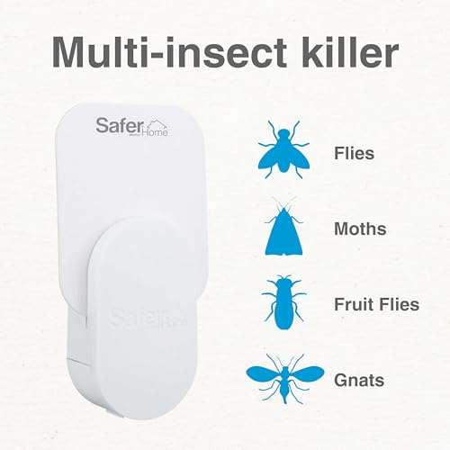 Safer Home SH502 Indoor Plug-In Fly Trap for Flies, Fruit Flies, Moths, Gnats, and Other Flying Insects – 400 Sq Ft of Protection-UPStoxs