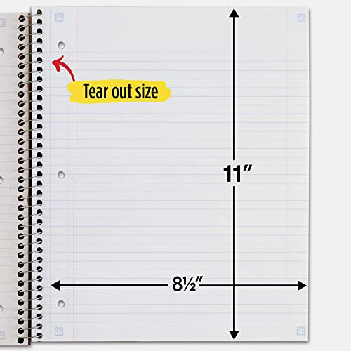 Five Star Spiral Notebook + Study App, 3 Subject, College Ruled Paper, Fights Ink Bleed, Water Resistant Cover, 8-1/2" x 11", 150 Sheets, Blue (73623)-UPStoxs