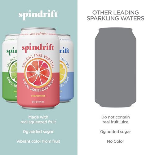 Spindrift Sparkling Water, 4 Flavor Variety Pack, Made with Real Squeezed Fruit, 12 Fl Oz (Pack of 20)-UPStoxs