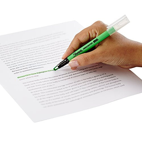 Sharpie Clear View Highlighter Sticks, Chisel Tip, Assorted Fluorescent, 8 Count-UPStoxs