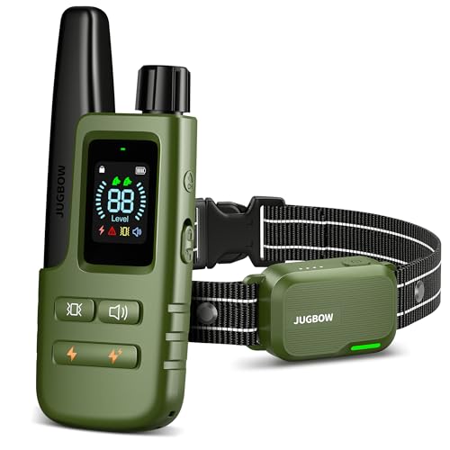 Jugbow Dog Shock Collar - 3300FT Dog Training Collar with Remote Innovative IPX7 Waterproof with 4 Training Modes, Rechargeable E-Collar for All Breeds-UPStoxs