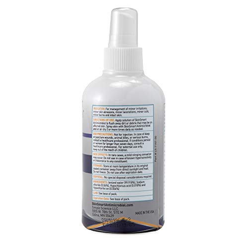 SkinSmart Facial Cleanser for Acne, Targets Bacteria for Active Teenage Athletes Post Workout and Adult Acne, 8 oz Spray Bottle, Safe for Multiple Daily Uses-UPStoxs