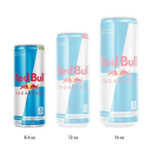 Red Bull Sugar Free Energy Drink with 80mg Caffeine plus Taurine & B Vitamins, 8.4 Fl Oz, 6 Packs of 4 Cans (Pack of 24)-UPStoxs