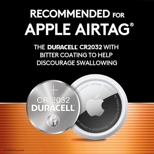 Duracell 2032 Lithium Battery. 4 Count Pack. Child Safety Features. Compatible with Apple AirTag, Key Fob, and other devices. CR2032 Lithium 3V Cell. 2032 Battery, Lithium Coin Battery-UPStoxs