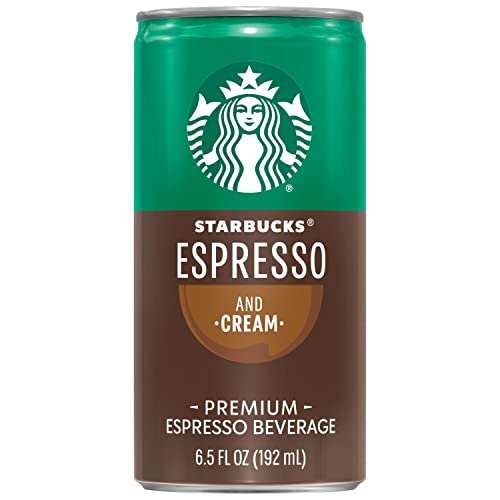 Starbucks Ready to Drink Coffee, Espresso & Cream, 6.5oz Cans (12 Pack) (Packaging May Vary)-UPStoxs