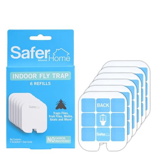 Safer Home SH506 Indoor Plug-in Fly Trap Refill Pack of 6 Glue Cards for SH502 Indoor Fly Trap-UPStoxs