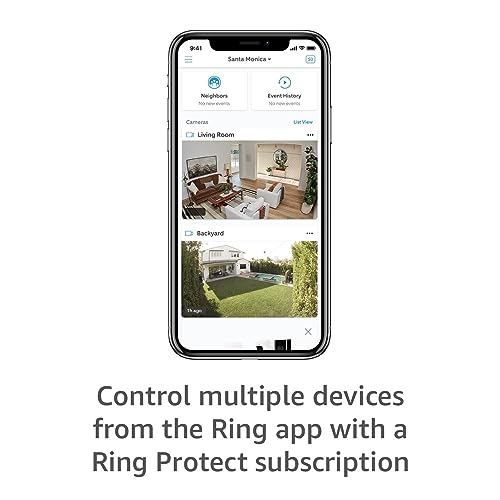 Ring Stick Up Cam Battery | Weather-Resistant Outdoor Camera, Live View, Color Night Vision, Two-way Talk, Motion alerts, Works with Alexa | White-UPStoxs
