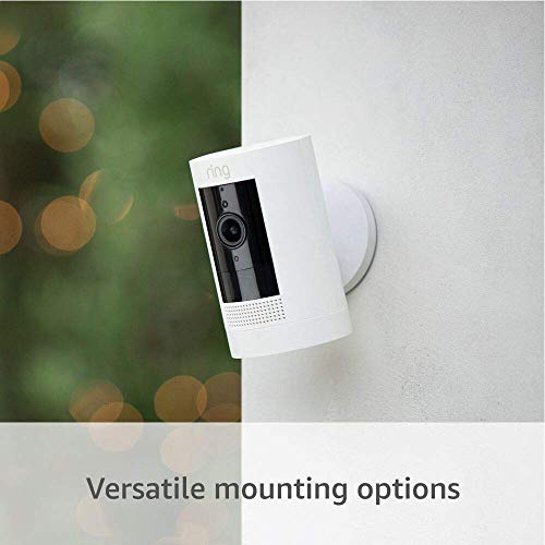 Ring Stick Up Cam Battery | Weather-Resistant Outdoor Camera, Live View, Color Night Vision, Two-way Talk, Motion alerts, Works with Alexa | White-UPStoxs