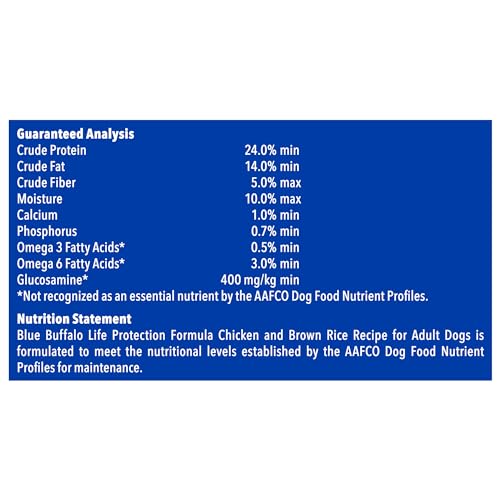 Blue Buffalo Life Protection Formula Adult Dry Dog Food, Helps Build and Maintain Strong Muscles, Made with Natural Ingredients, Chicken & Brown Rice Recipe, 5-lb. Bag-UPStoxs