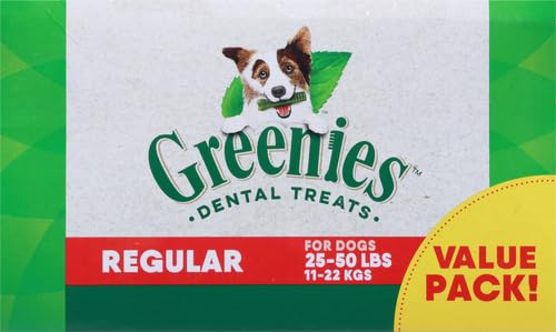 Greenies Original Regular Natural Dog Dental Care Chews Oral Health Dog Treats, 36 count (Pack of 1)-UPStoxs