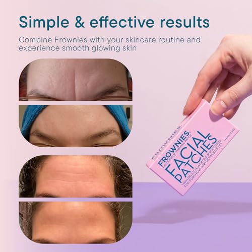 FROWNIES Forehead and Between the Eyes Wrinkle Patches - Hypoallergenic Facial Patches to Smooth & Soften Forehead Wrinkles & Eleven Lines - For Overnight Use, 144 Patches-UPStoxs
