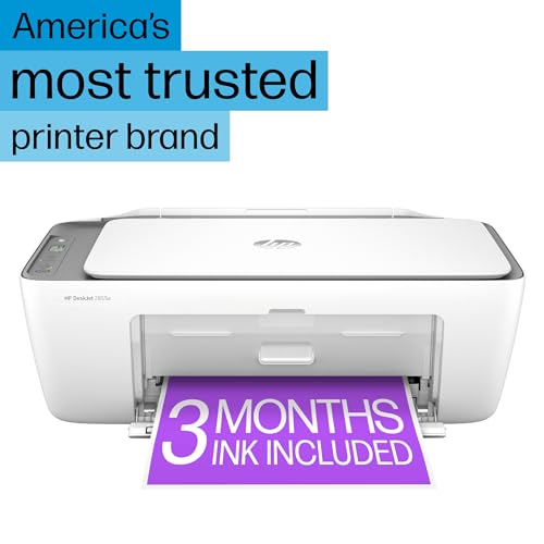 HP DeskJet 2855e Wireless All-in-One Color Inkjet Printer, Scanner, Copier, Best-for-home, 3 months of ink included (588S5A)-UPStoxs