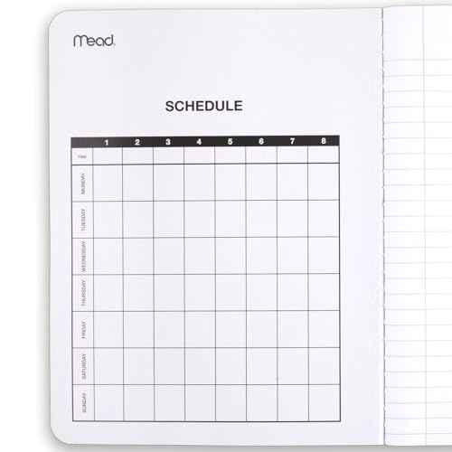 Mead Composition Notebooks, 12 Pack, Wide Ruled Paper, 9-3/4" x 7-1/2", 100 Sheets per Comp Book, Black Marble (72936)-UPStoxs