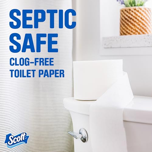 Scott ComfortPlus Toilet Paper, 12 Double Rolls, 231 Sheets per Roll, Septic-Safe, 1-Ply Toilet Tissue-UPStoxs
