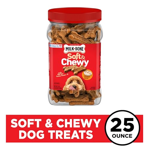 Milk-Bone Soft & Chewy Dog Treats, Chicken Recipe, 25 Ounce Made with Real Chicken Breast-UPStoxs
