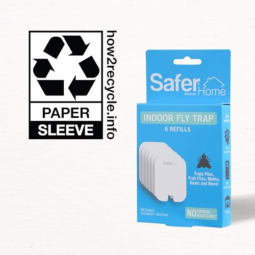 Safer Home SH506 Indoor Plug-in Fly Trap Refill Pack of 6 Glue Cards for SH502 Indoor Fly Trap-UPStoxs