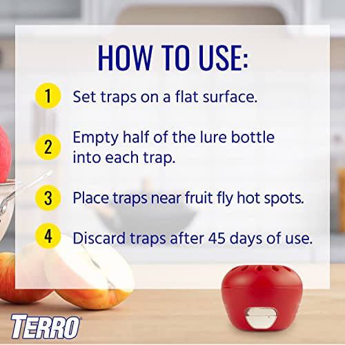 Terro Fruit Fly Trap 4 Traps + 180 Days Lure Supply-UPStoxs