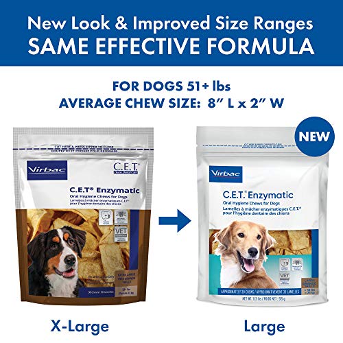 Virbac CET Enzymatic Oral Hygiene Chews for Dogs-UPStoxs