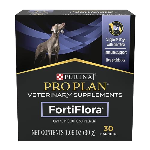 Purina FortiFlora Probiotics for Dogs, Pro Plan Veterinary Supplements Powder Probiotic Dog Supplement – 30 ct. box-UPStoxs