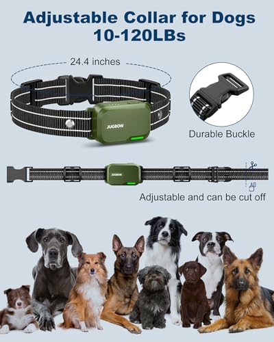 Jugbow Dog Shock Collar - 3300FT Dog Training Collar with Remote Innovative IPX7 Waterproof with 4 Training Modes, Rechargeable E-Collar for All Breeds-UPStoxs
