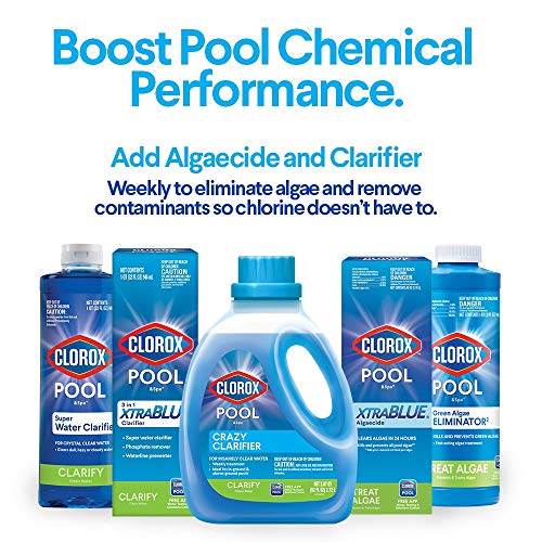 Clorox® Pool&Spa™ Swimming Pool Algaecide and Clarifier, Prevents and Treats Pool Algae, Clears Water, 128 Fl Oz (Pack of 1)-UPStoxs