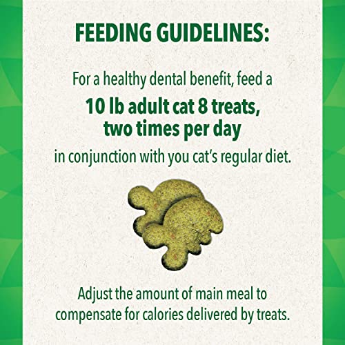 Greenies Feline Adult Natural Dental Care Cat Treats, Catnip Flavor, 9.75 oz. Tub-UPStoxs