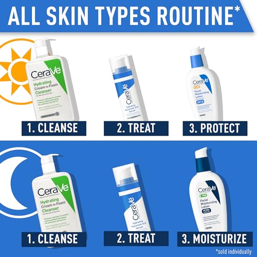 CeraVe Foaming Facial Cleanser | Daily Face Wash for Oily Skin with Hyaluronic Acid, Ceramides, and Niacinamide| Fragrance Free Paraben Free | 12 Fluid Ounce-UPStoxs