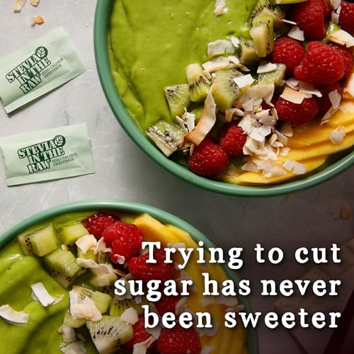 Stevia In The Raw, Plant Based Zero Calorie, No Erythritol, Sugar Substitute, Sugar-Free Sweetener for Coffee, Hot & Cold Drinks, Suitable For Diabetics, Vegan, Gluten-Free, 100Count Packets (1 Pack)-UPStoxs