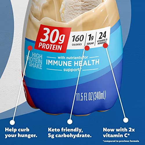 Premier Protein Shake, Vanilla, 30g Protein, 1g Sugar, 24 Vitamins & Minerals, Nutrients to Support Immune Health 11.5 fl oz, 12 Pack-UPStoxs
