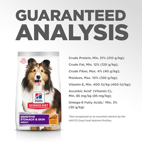Hill's Science Diet Sensitive Stomach & Skin, Adult 1-6, Stomach & Skin Sensitivity Support, Dry Dog Food, Chicken Recipe, 30 lb Bag-UPStoxs