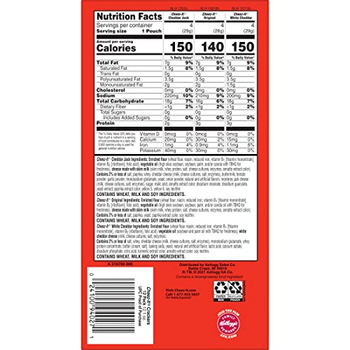Cheez-It Cheese Crackers, Baked Snack Crackers, Lunch Snacks, Variety Pack, 12.1oz Box (12 Packs)-UPStoxs