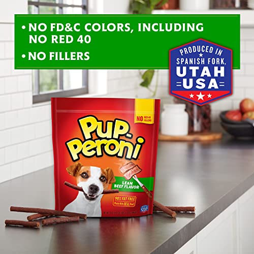 Pup-Peroni Dog Treats, Lean Beef Flavor, 22.5 Ounce, Made with Real Beef, 90% Fat Free-UPStoxs