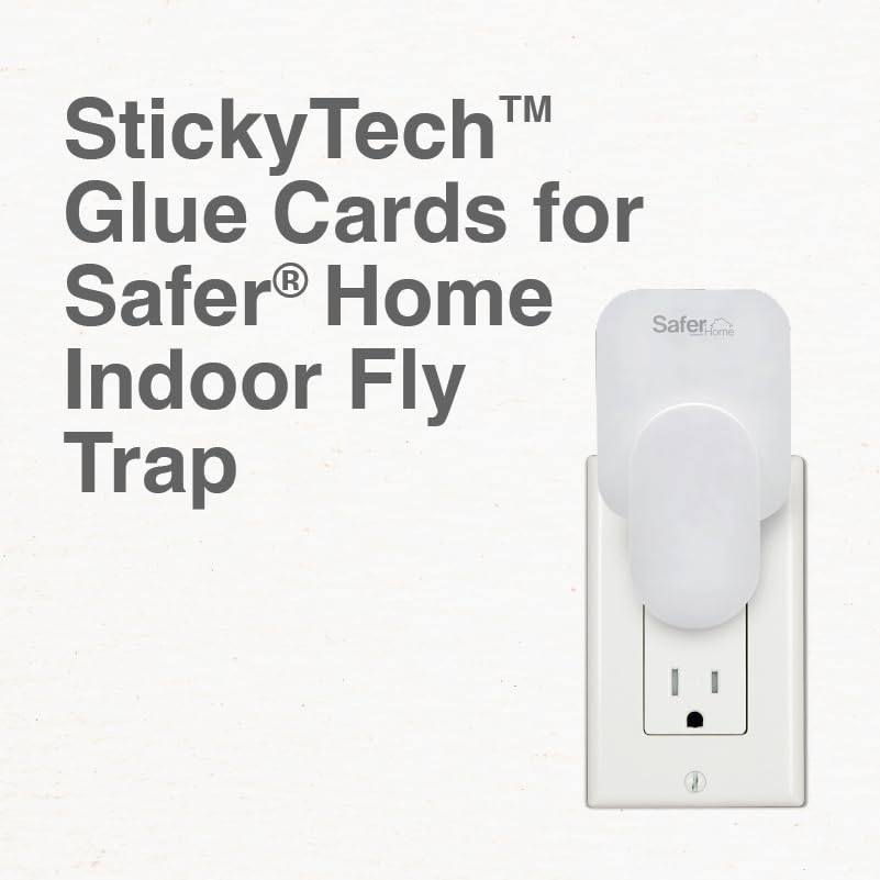 Safer Home SH506 Indoor Plug-in Fly Trap Refill Pack of 6 Glue Cards for SH502 Indoor Fly Trap-UPStoxs