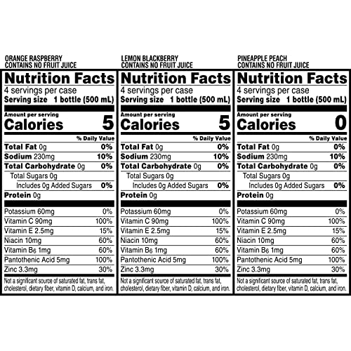 Propel Immune Support with Vitamin C + Zinc, 3 Flavor Variety Pack, 16 Fl Oz (Pack of 12)-UPStoxs