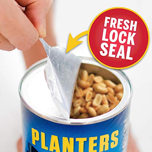 PLANTERS Salted Cocktail Peanuts, Party Snacks, Plant Based Protein 16oz (1 Canister)-UPStoxs