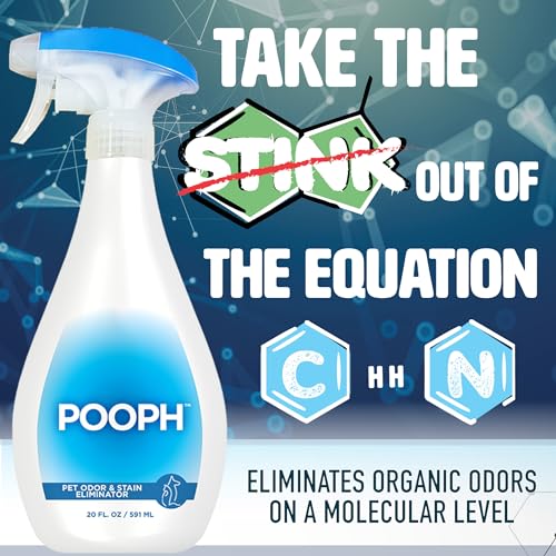 Pooph Pet Odor Eliminator, 20oz Spray - Dismantles Odors on a Molecular Basis, Dogs, Cats, Freshener, Urine, Poop, Pee, Deodorizer, Natures, Puppy, Fresh, Clean, Furniture, Potty, Safe-UPStoxs