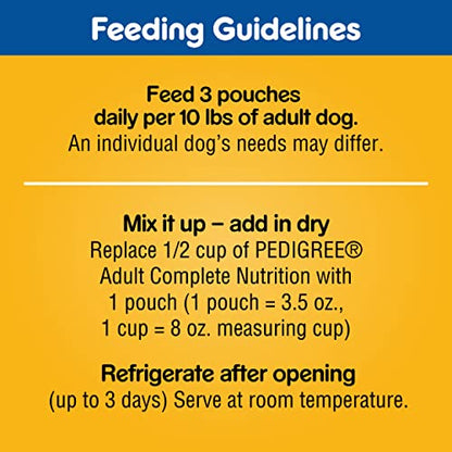 PEDIGREE CHOICE CUTS IN GRAVY Adult Soft Wet Dog Food 30-Count Variety Pack, 3.5 oz Pouches-UPStoxs