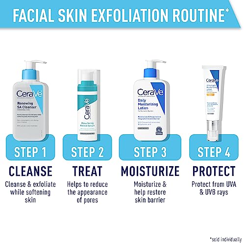 CeraVe SA Cleanser | Salicylic Acid Cleanser with Hyaluronic Acid, Niacinamide & Ceramides| BHA Exfoliant for Face | Fragrance Free Non-Comedogenic | 8 Ounce-UPStoxs