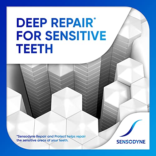 Sensodyne Repair and Protect Whitening Toothpaste, Toothpaste for Sensitive Teeth and Cavity Prevention, 3.4 oz (Pack of 2)-UPStoxs