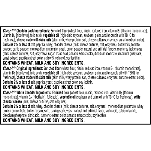 Cheez-It Cheese Crackers, Baked Snack Crackers, Lunch Snacks, Variety Pack, 12.1oz Box (12 Packs)-UPStoxs