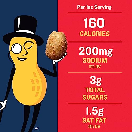 PLANTERS Sweet and Spicy Peanuts, Party Snacks, Plant-Based Protein, After School Snack, Quick Snacks for Adults, Sweet and Salty Snack Nuts, Pantry Staple, Honey Roasted Peanut, Kosher, 16oz Jar-UPStoxs
