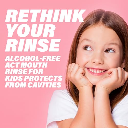 ACT Kids Anticavity Fluoride Rinse For Bad Breath Treatment, Bubble Gum Blowout, 16.9 fl. oz.-UPStoxs
