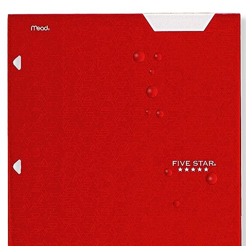 Five Star 4-Pocket Folders, 6 Count (Pack of 1), Fits 3-Ring Binders, Holds 11" x 8-1/2", Assorted Trend Colors (38056)-UPStoxs