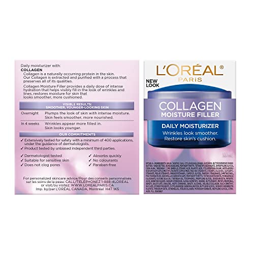L’Oréal Paris Collagen Daily Face Moisturizer, Reduce Wrinkles, Face Cream 1.7 oz-UPStoxs