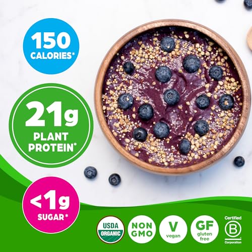 Orgain Organic Vegan Protein Powder, Vanilla Bean - 21g Plant Protein, 6g Prebiotic Fiber, No Lactose Ingredients, No Added Sugar, Non-GMO, For Shakes & Smoothies, 2.03 lb (Packaging May Vary)-UPStoxs