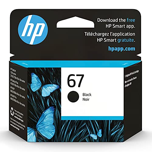 HP 67 Black Ink Cartridge | Works with HP DeskJet 1255, 2700, 4100 Series, HP ENVY 6000, 6400 Series | Eligible for Instant Ink | 3YM56AN-UPStoxs